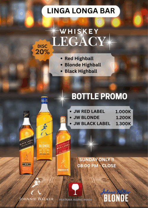 discount whiskey, Sanur Bar, Linga Longa, happy hour