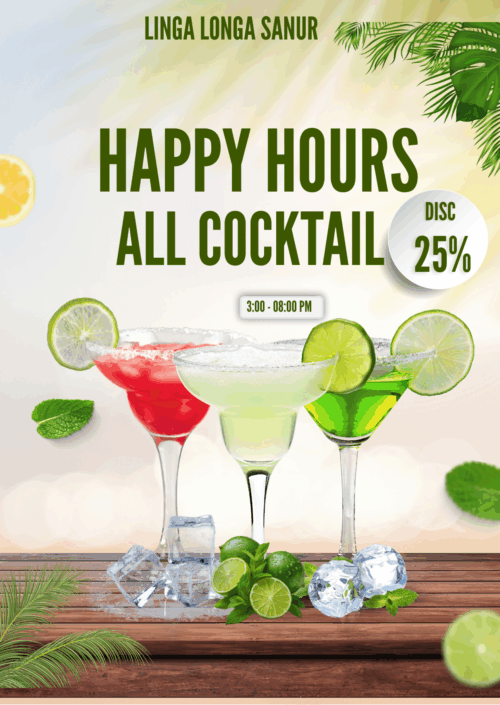 happy hour cocktails, Sanur Bar, Linga Longa, happy hour